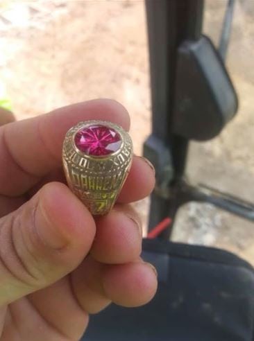 Photo of ring found by construction crew at the Horse Farm. (Viewer submitted photo)