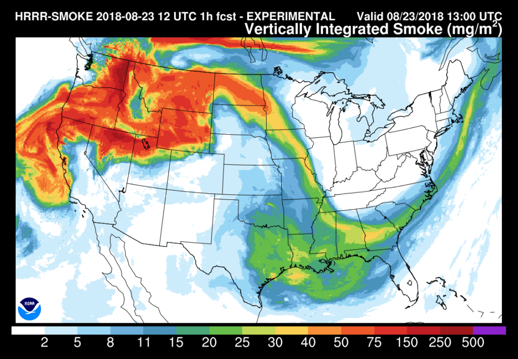 Wildfire smoke brings haze, while weekend brings more moisture