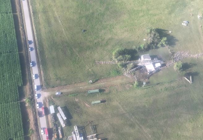 Multiple emergency officials are on scene of the plane crash located off of Rosewood Road, west of Kaplan. (Photo: Acadian Air Med) 