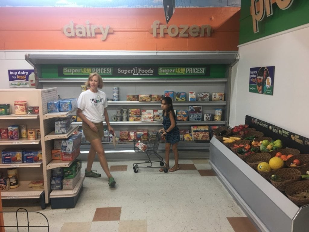 Museum grocery store exhibit