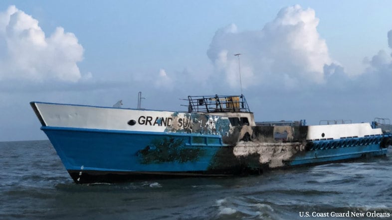 Burning Vessel Rescue - New Orleans Coast Guard