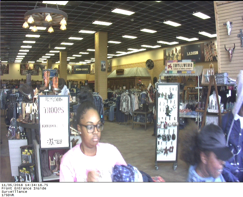 On Monday, November 5 a man and three women entered a local retail store and stole $4,000 worth of clothing.