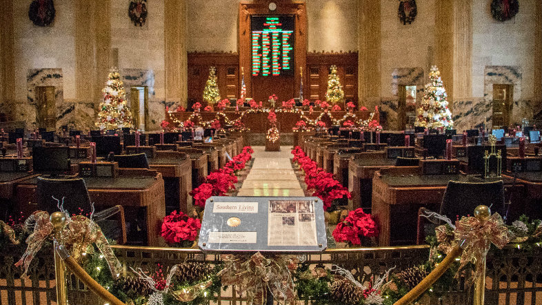  State Capitol during Christmas