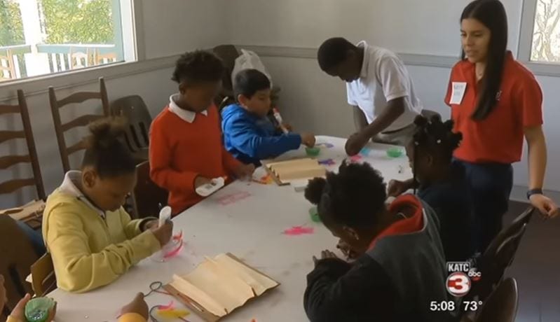 ULL Education majors presented 140 8th grade students from Lafayette Middle a series of engaging lessons focused on secondary Social Studies and English/Language Arts. (PHOTO: KATC)