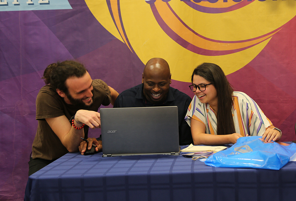 Photo: UL Layette students Nick Tanner, Olatunde Soyombo and Haley Gonzales are completing internships this semester for Festival International, the largest international music and arts festival in the U.S.