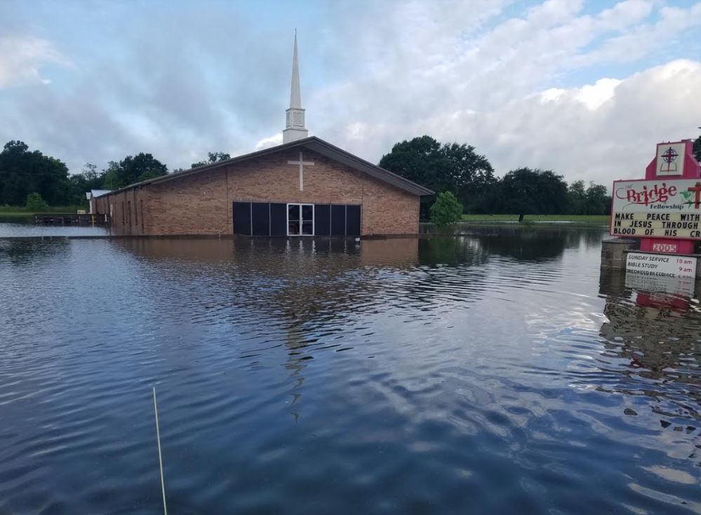 Heavy rains flood Breaux Bridge church